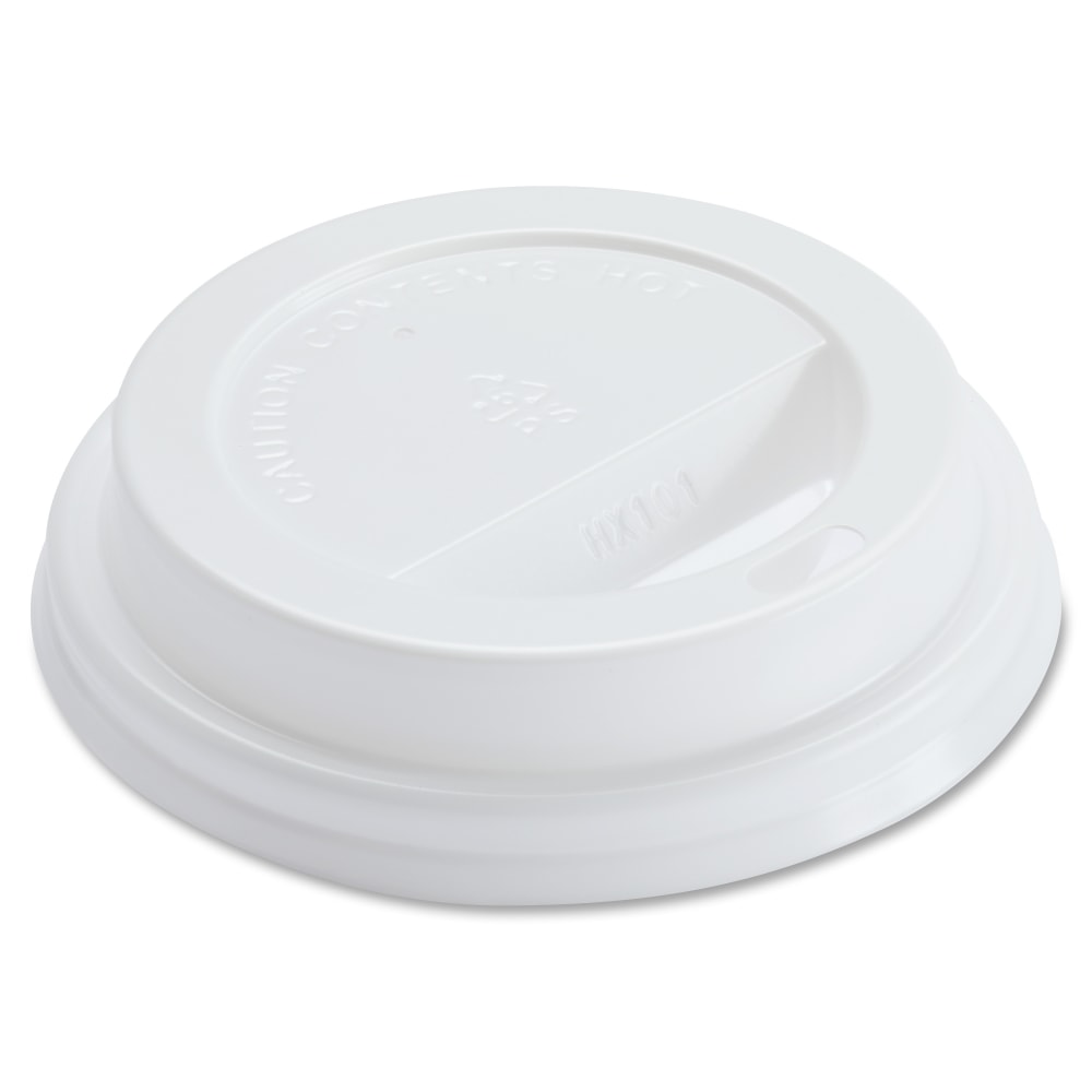 Genuine Joe Raised Siphole Hot Cup Lids - 1000 / Carton - White