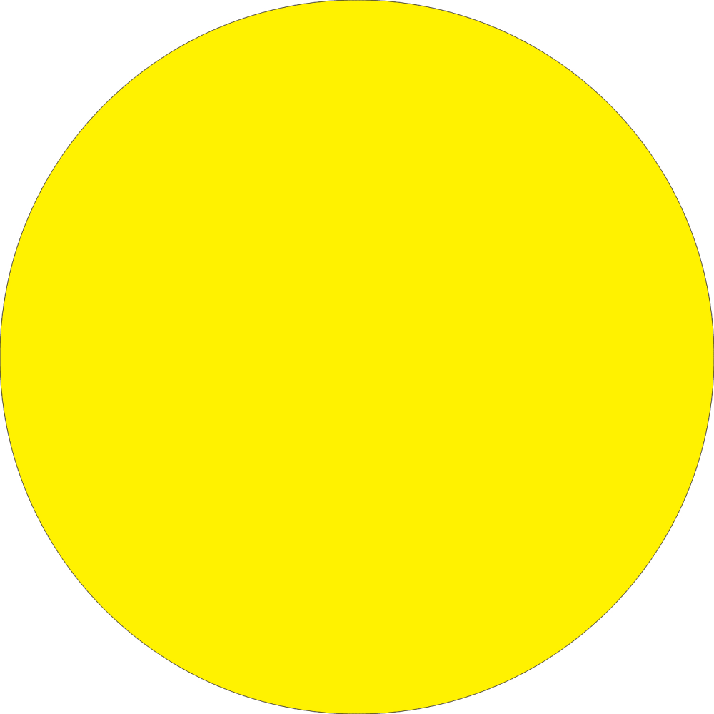 Tape Logic Removable Round Color Inventory Labels, DL690L, 1/2in, Fluorescent Bright Yellow, Pack Of 500