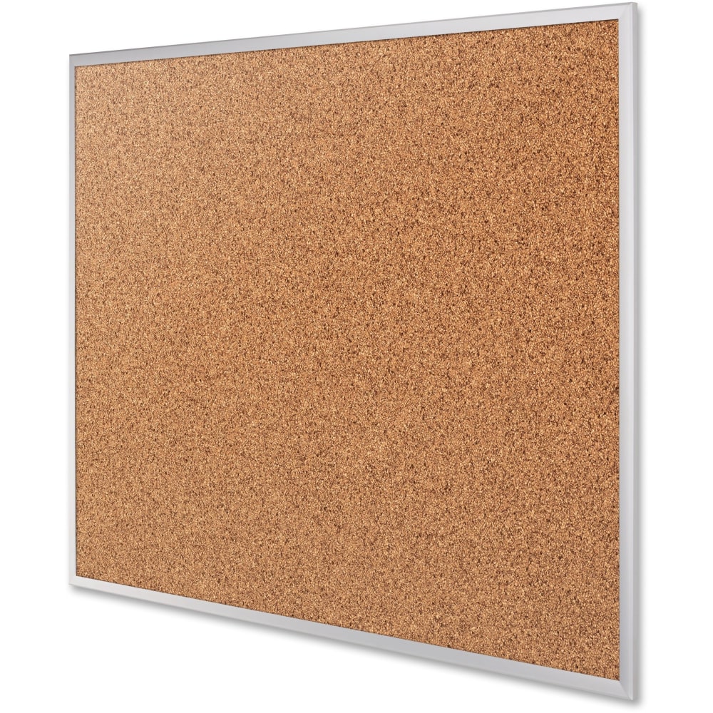 Quartet Classic Cork Bulletin Board, 36in x 60in, Aluminum Frame With Silver Finish