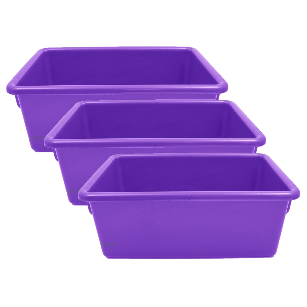 Jonti-Craft Cubbie Trays, 5-1/4inH x 8-5/8inW x 13-1/2inD, Purple, Pack Of 3 Trays