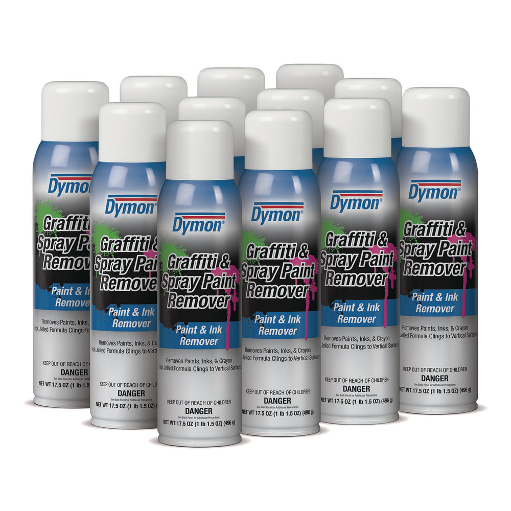 Dymon Graffiti/Paint Remover, Jelled Formula, 17.5 oz Aerosol Spray, Carton of 12