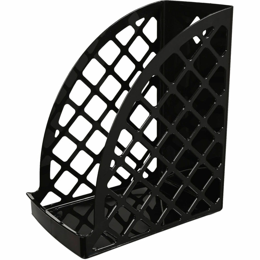 Deflecto Sustainable Office Magazine File - Black - 1 Each