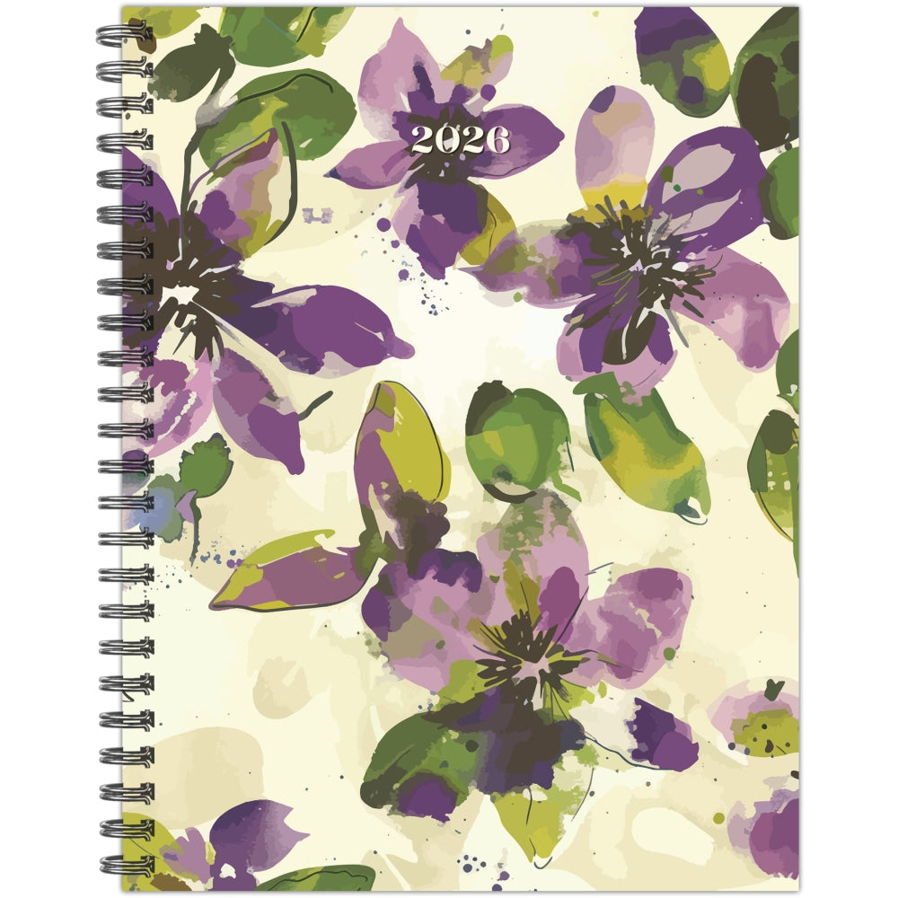2026 Willow Creek Press Softcover Weekly/Monthly Planner, 6-1/2in x 8-1/2in, Watercolor Floral, January To December, 58459