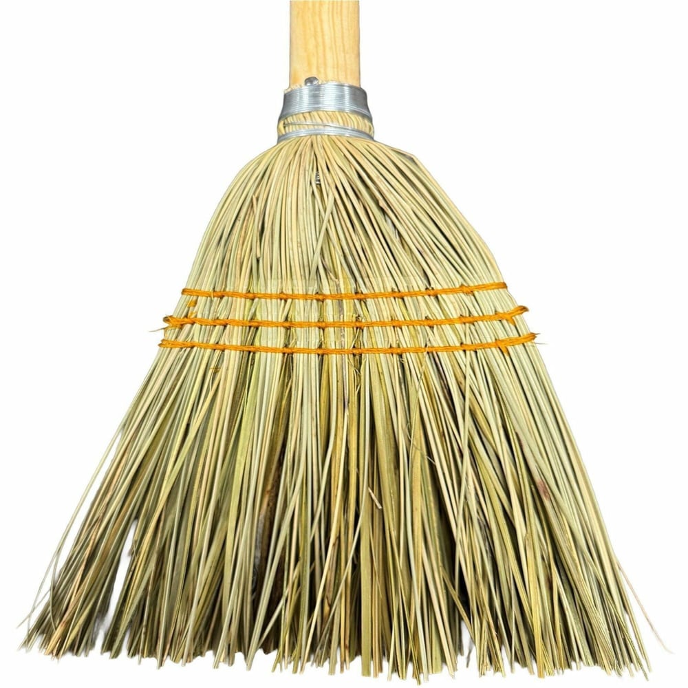 Genuine Joe Lobby Broom - 40in Overall Length - Wood Handle - Natural - 1 Each