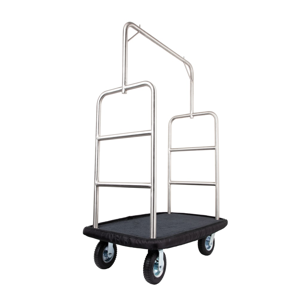 Hospitality 1 Source Bellmans Cart Bumper Guard, 48inL x 28inW x 3inH, Black