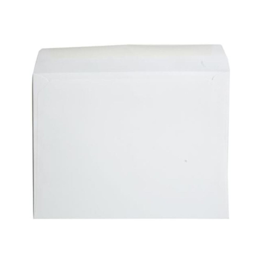 JAM Paper Booklet Strathmore Wove Envelopes, 9in x 12in, Gummed Seal, Strathmore Bright White, Pack Of 25