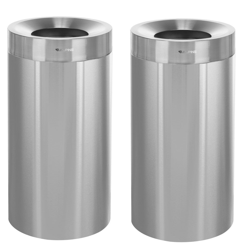Alpine Industries Trash Cans, 27 Gallons, Pack Of 2 Cans