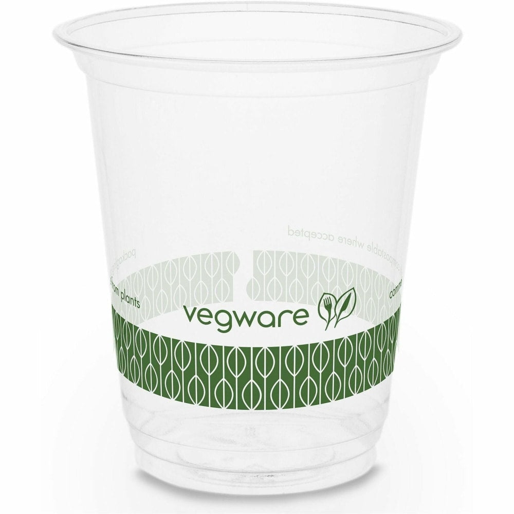 Vegware PLA Cold Cups - 7 fl oz - Clear, Green - Polylactic Acid (PLA) - Cold, Cold Drink, Dessert, Salad - 1000 / Carton