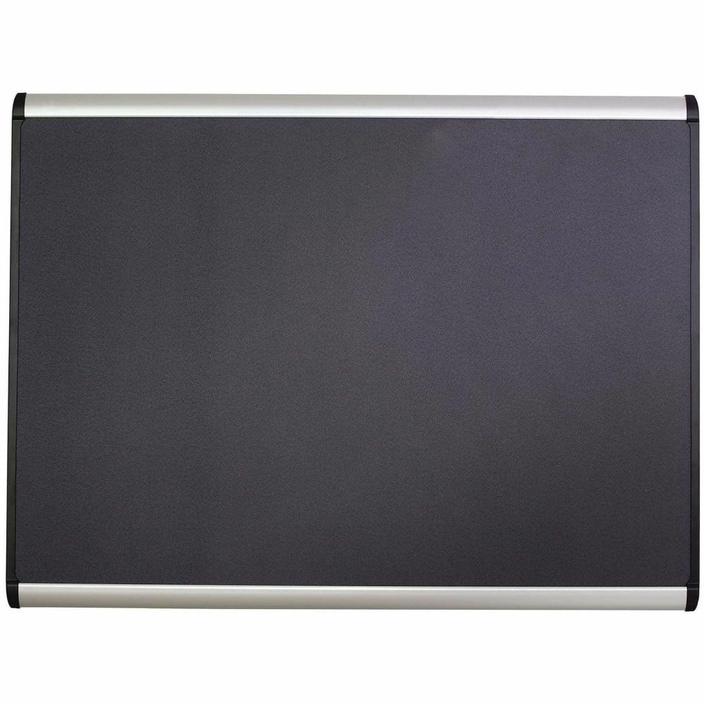 Quartet Prestige Plus Magnetic Fabric Bulletin Board, 36in x 24in, Aluminum Frame With Silver Finish
