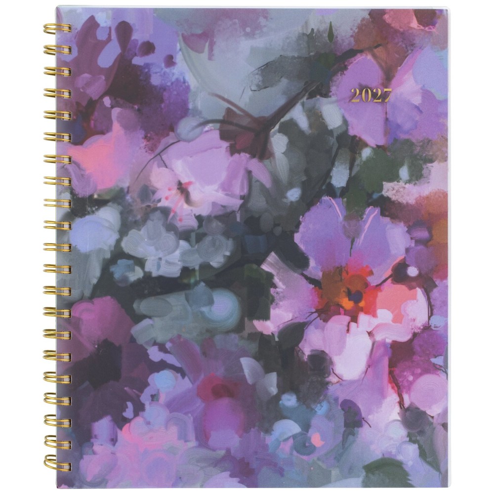 Mead Cambridge Blush Blossom 2027 Weekly Monthly Planner, Large, 8 1/2in x 11in