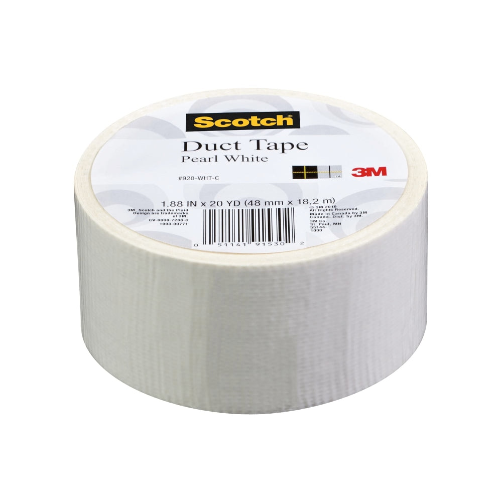 Scotch Colored Duct Tape, 1 7/8in x 20 Yd., White