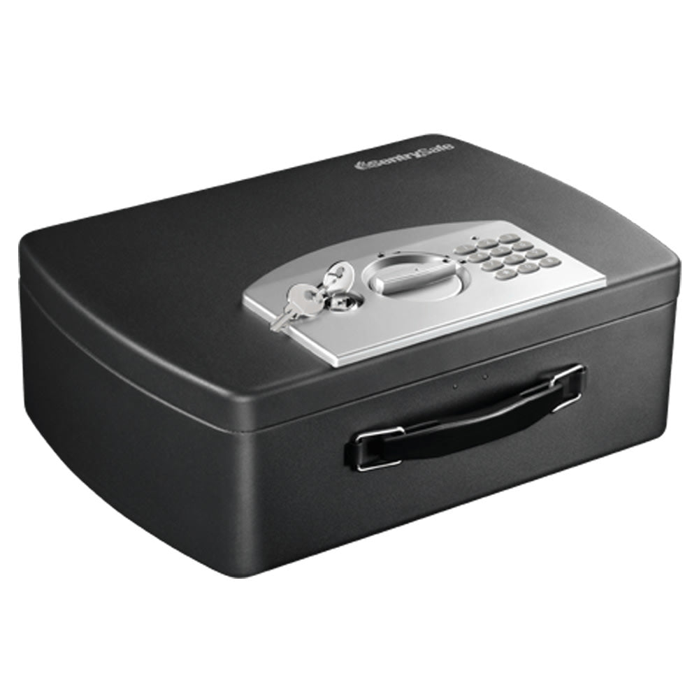 SentrySafe Portable Steel Combination Lock Security Safe, 4-7/16inH x 13inW x 10inD, Black