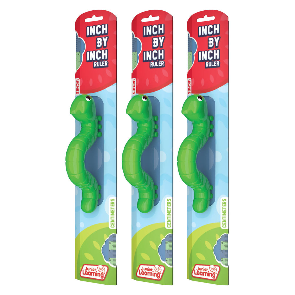 Junior Learning Inch by Inch Ruler, Pack Of 3