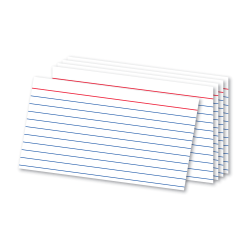 Office Depot Brand Ruled Index Cards, 3in x 5in, White, Pack Of 500