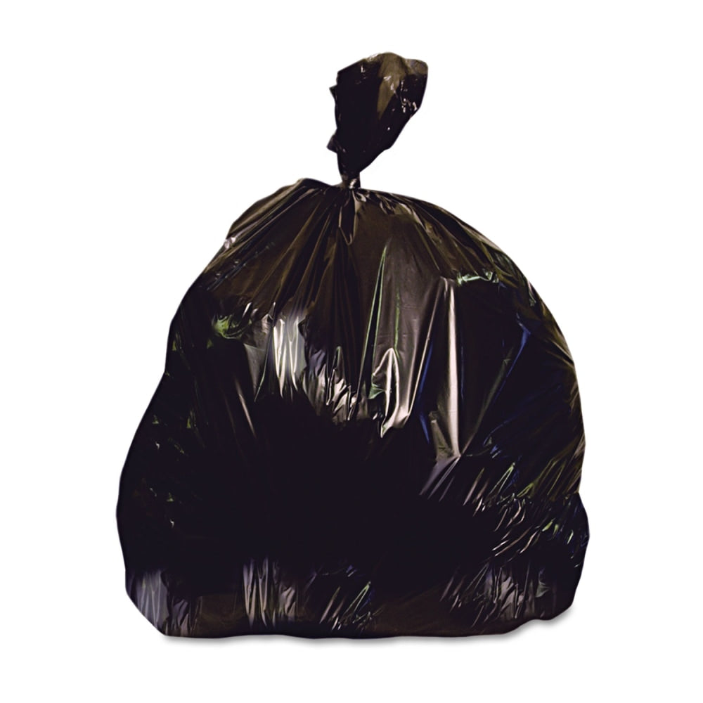Heritage Reprocessed Resin Can Liners, 45 gal, 2 mil, 40in x 46in, Black, 100/Carton