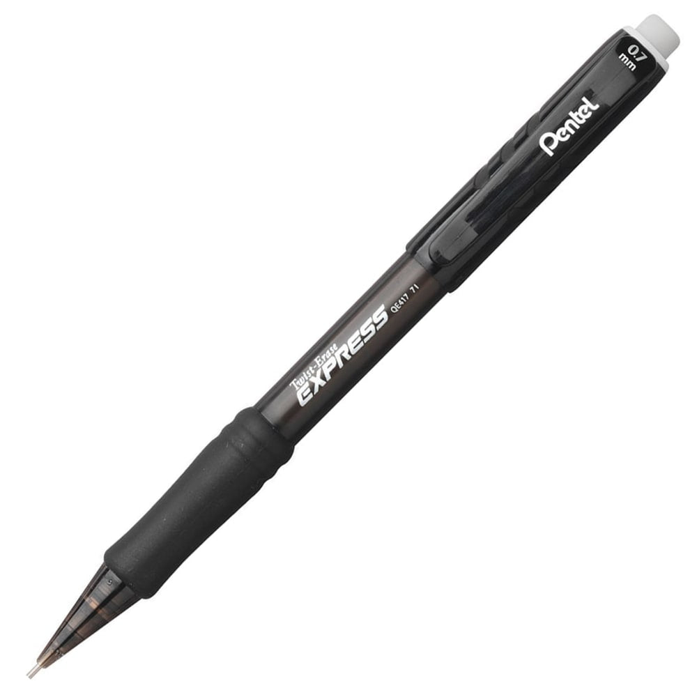 Pentel Twist-Erase Express Mechanical Pencil, 0.7 mm, Black Barrel