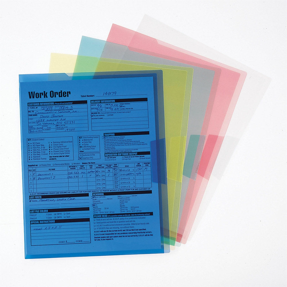 Smead Polypropylene Project Viewers, Letter Size, Assorted Colors, Pack Of 5
