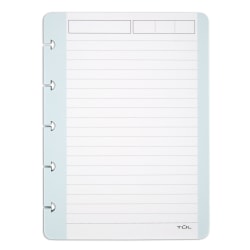 TUL Discbound Notebook Task Pad, 4in x 5-1/2in, 50 Sheets, Teal/White
