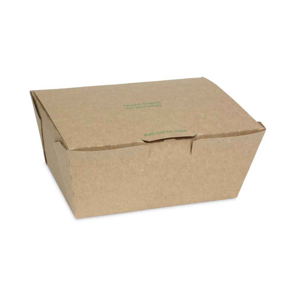 Pactiv Evergreen EarthChoice Tamper Evident OneBox Paper Boxes, 3-1/4inH x 6-9/16inW x 4-1/2inD, Case Of 160 Boxes