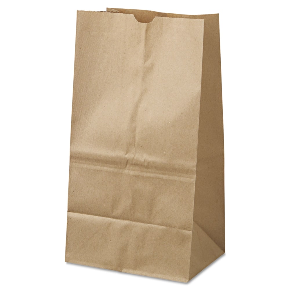 General Grocery Paper Bags, 15-15/16inH x 8-1/4inW x 6-1/8inD, Kraft Brown, Pack Of 500 Bags