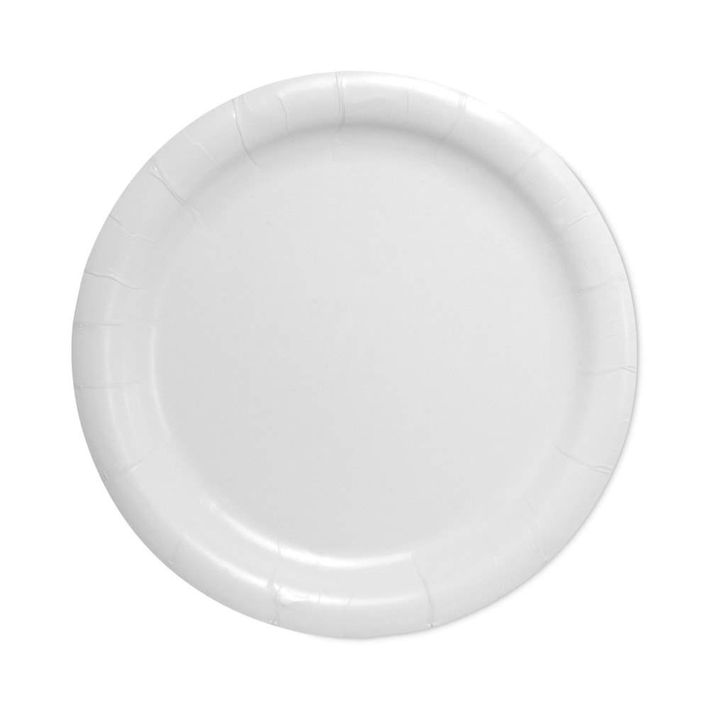 SOLO Bare Eco-Forward Clay-Coated Paper Dinnerware, ProPlanet Seal, Plate, 9in dia, White, 500/CT