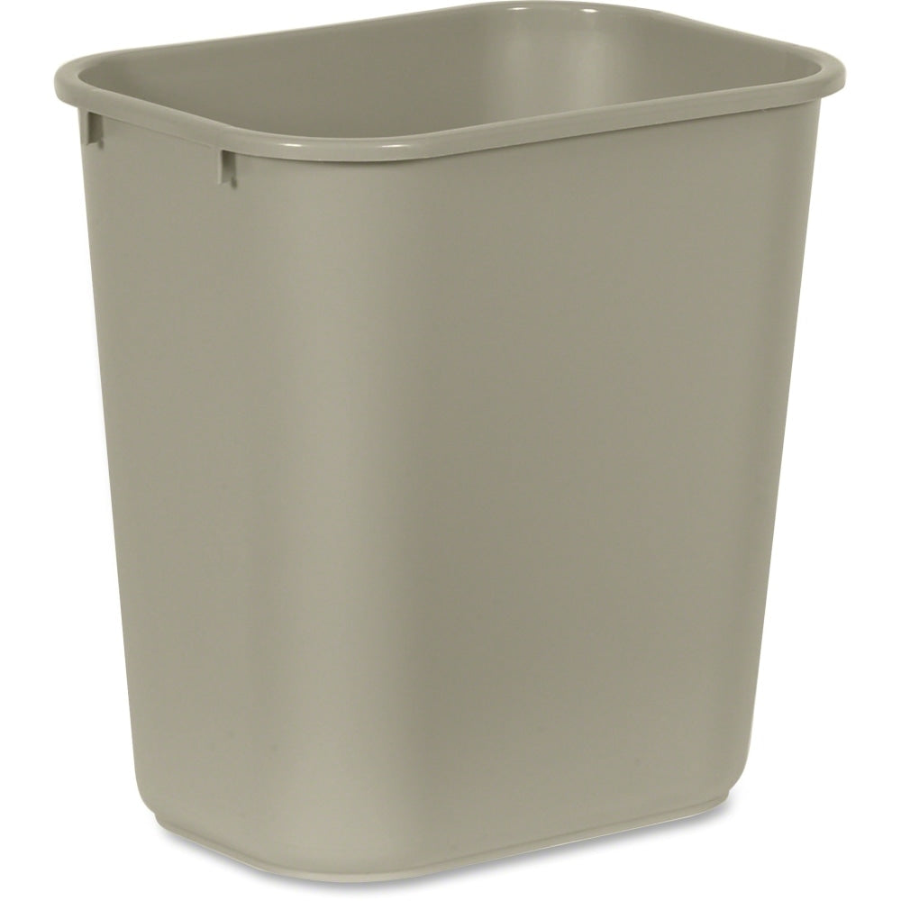 Rubbermaid Commercial 28 QT Medium Deskside Wastebaskets, 7 Gal Capacity, Rectangular, Beige