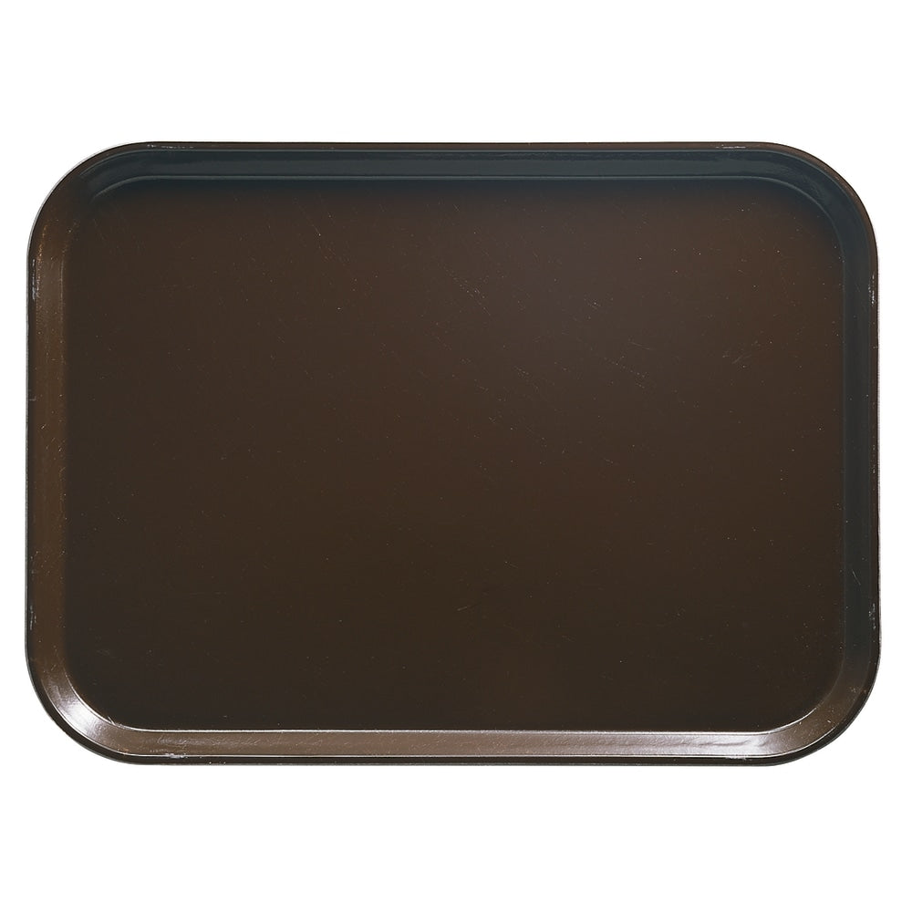 Cambro Camtray Rectangular Serving Trays, 14in x 18in, Brazil Brown, Pack Of 12 Trays