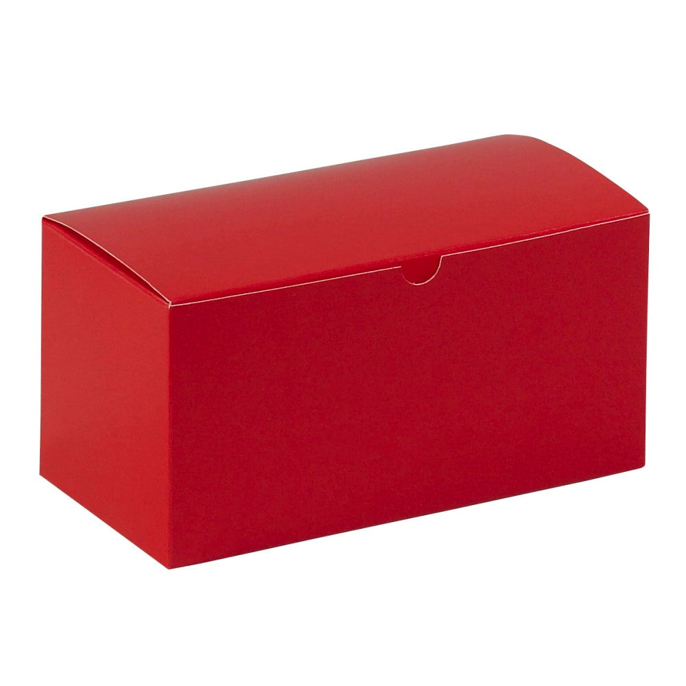 Partners Brand Holiday Red Gift Boxes 9in x 4 1/2in x 4 1/2in, Case of 100