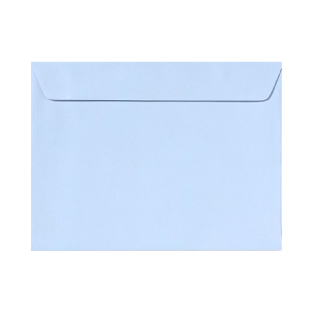 LUX Booklet 9in x 12in Envelopes, Gummed Seal, Baby Blue, Pack Of 500