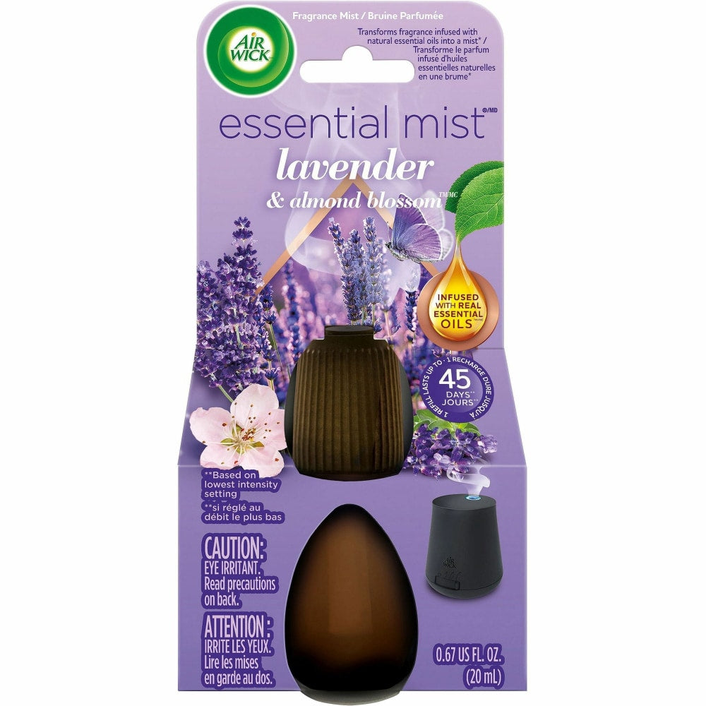 Air Wick Essential Mist Scented Diffuser Oil Refill - Oil - 0.7 fl oz (0 quart) - Lavender & Almond Blossoms - 45 Day - Long Lasting - 1 Each