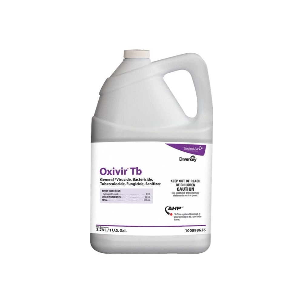 Oxivir Tb - Cleaner / disinfectant - liquid - jerrycan - 1 gal - cherry almond - professional - clear (pack of 4)