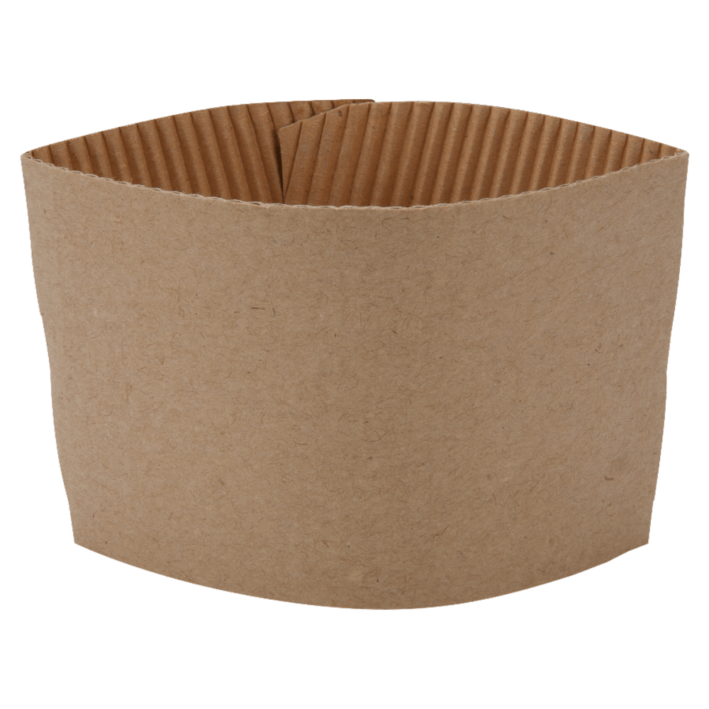 Genuine Joe Corrugated Hot Cup Sleeves, Brown, Carton Of 1,000