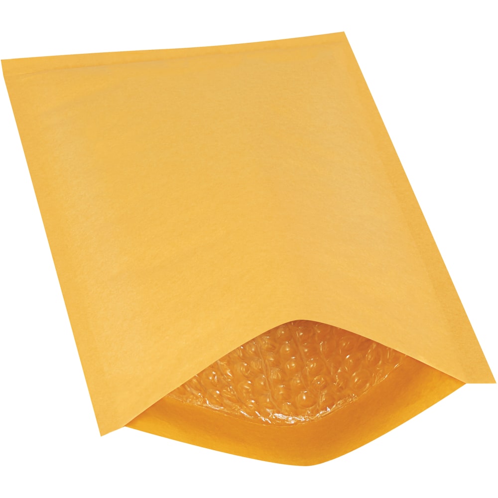 Partners Brand Kraft Heat-Seal Bubble Mailers, #1, 7 1/4in x 12in, Pack Of 100