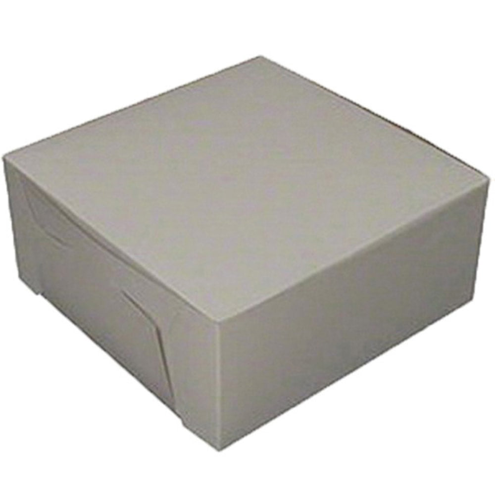 White Bakery Boxes, Cake/Donut, 9in x 9in x 4in, Case Of 200