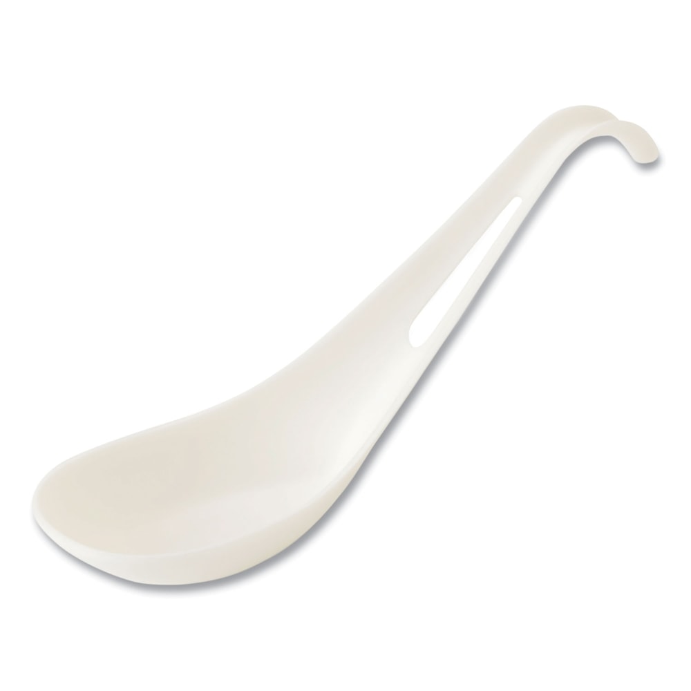 World Centric TPLA Cutlery, Asian Soup Spoon, 6in, White, Carton Of 500 Pieces