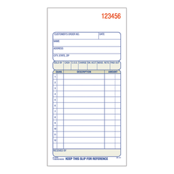 Adams Carbonless 2-Part Sales Book, 3 11/32in x 7 3/16in, Pack Of 50 Sets