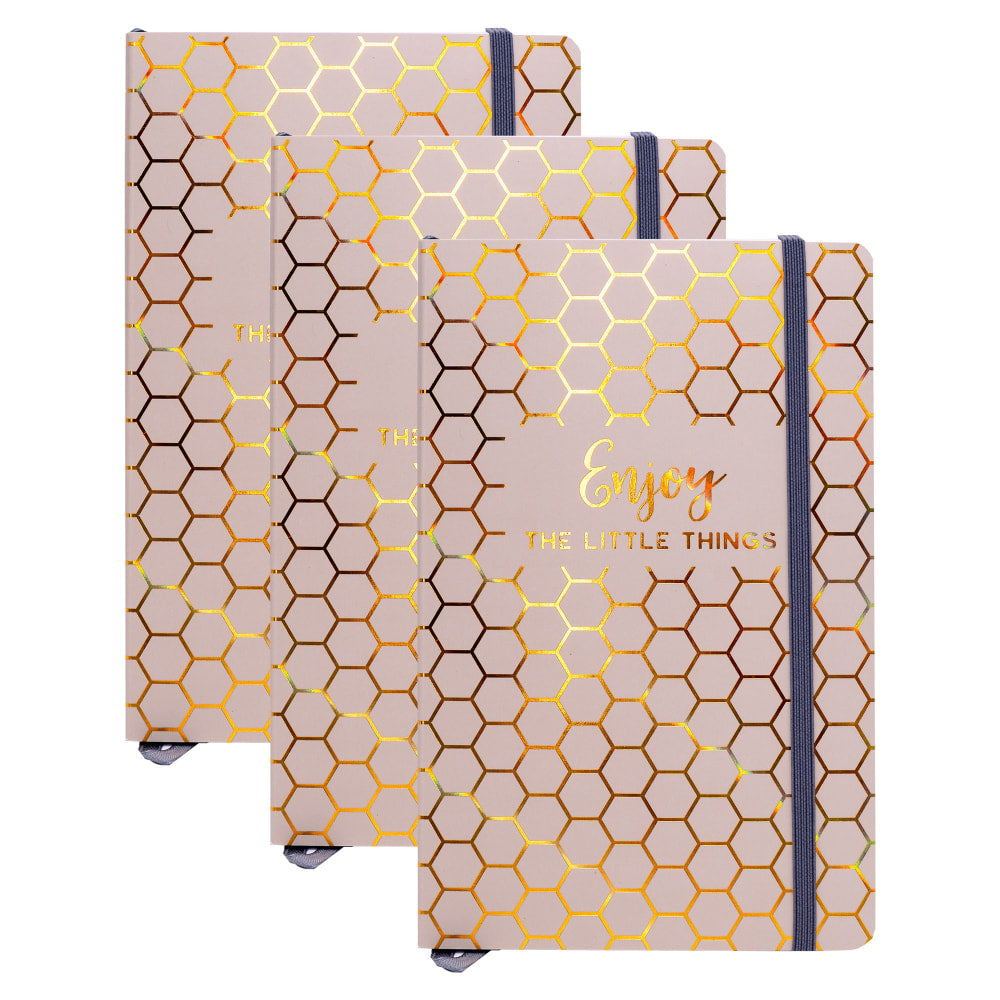 Pukka Pads Haze Journal, 8.2in x 5.11in, College Ruled, 192 Pages, Taupe, Pack Of 3