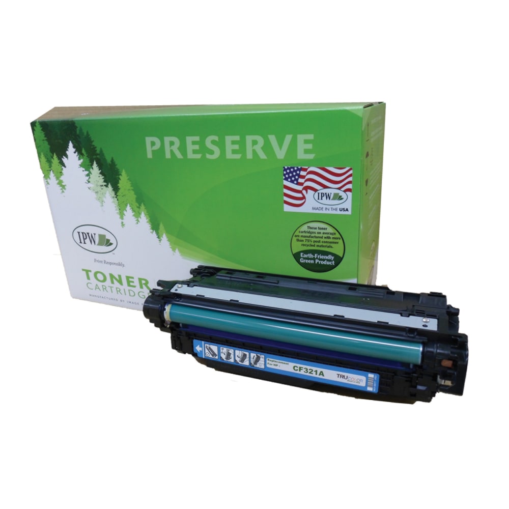 IPW Preserve Remanufactured Cyan High Yield Toner Cartridge Replacement For HP M680, CF321A, 545-681-ODP