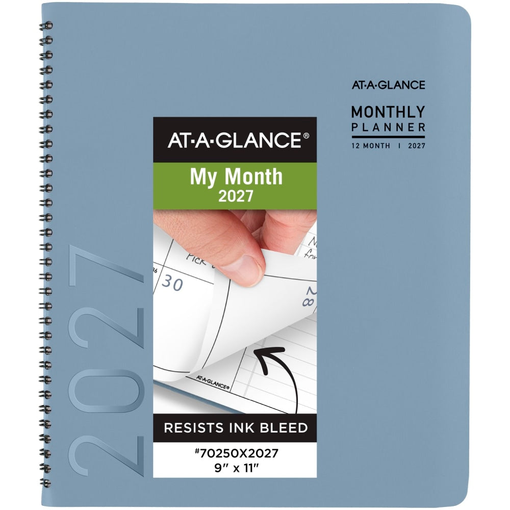 AT-A-GLANCE Contemporary 2027 Monthly Planner, Drizzle, Large, 9in x 11in