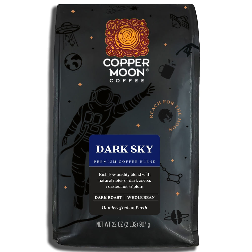 Copper Moon Whole Bean Coffee, Dark Roast, Dark Sky Blend, 2 Lb