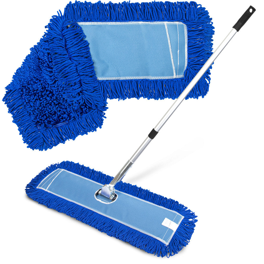 Gritt Commercial 36in x 5in All-In-One Microfiber Dust Mop Set with 72in Handle