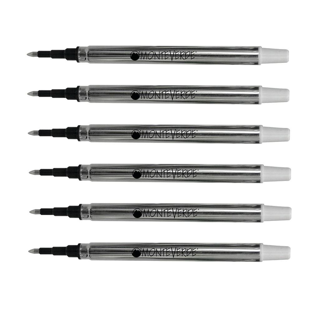 Monteverde Rollerball Refills For Sheaffer Rollerball Pens, Fine Point, 0.5 mm, Blue, Pack Of 6 Refills