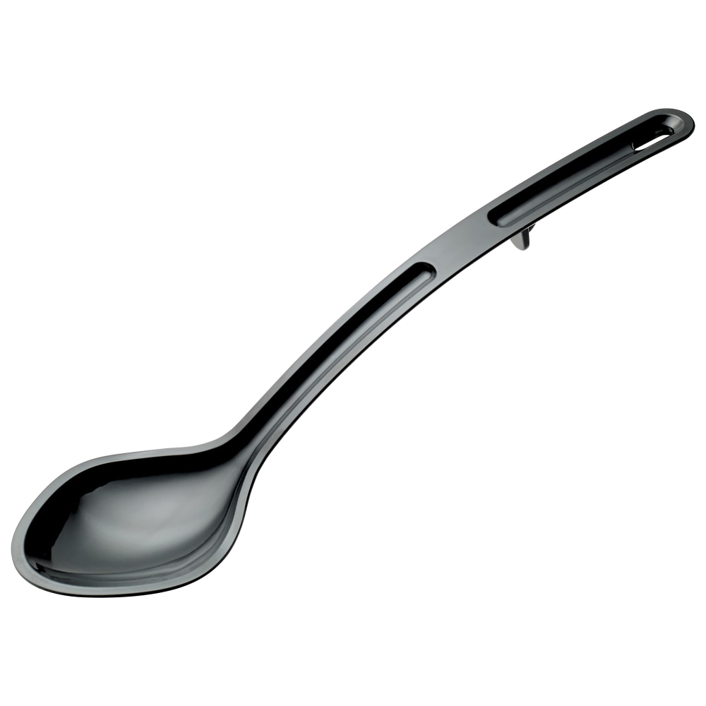 Winco CURV Dual Spout 13in Serving Spoon, 1.5 Oz, Black