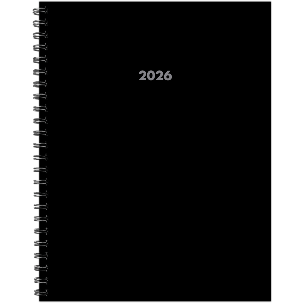 2026 Willow Creek Press Weekly/Monthly Softcover Planner, 8-1/2in x 11in, Basic Black, January To December, 57865