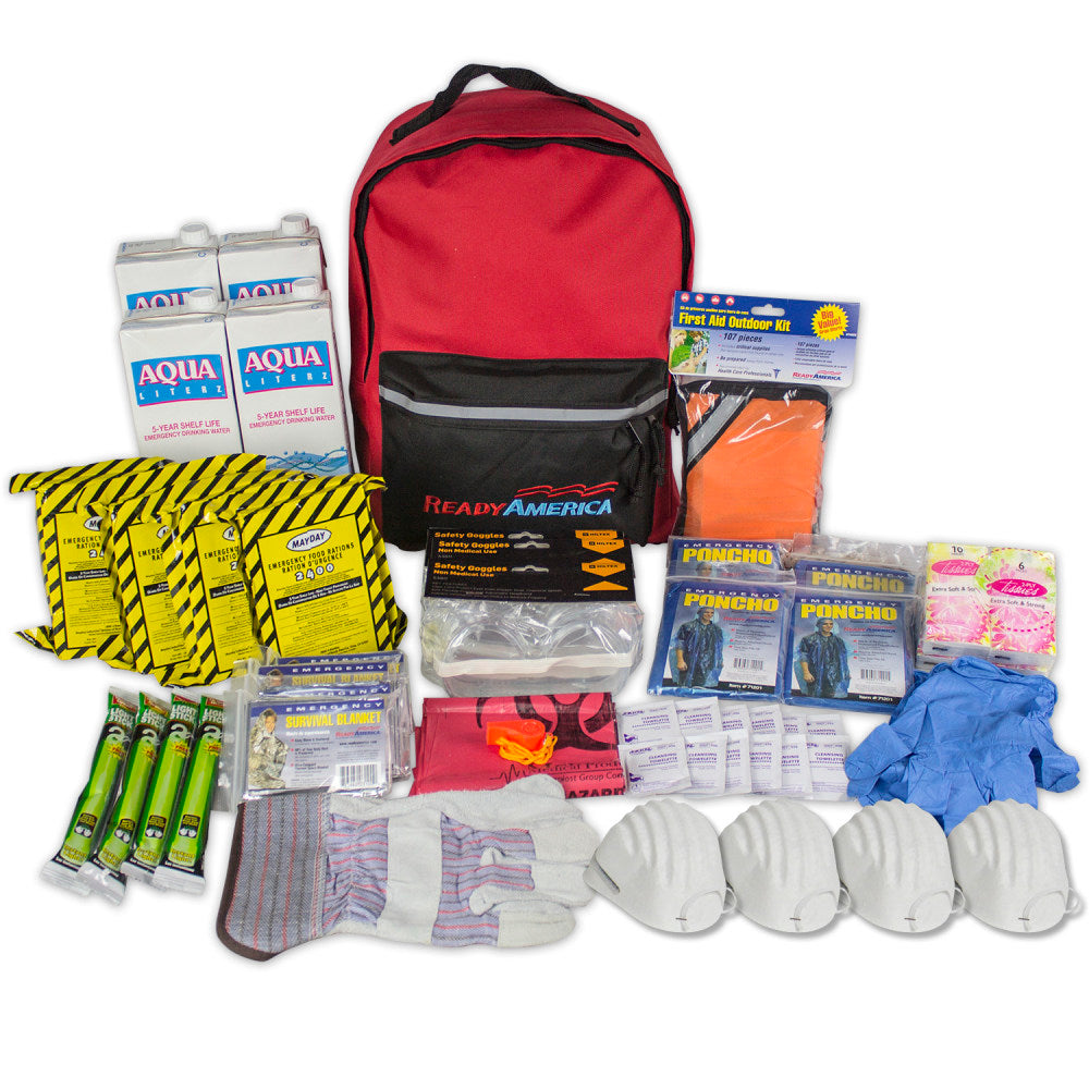 Ready America 4-Person 3-Day Essential Emergency Backpack