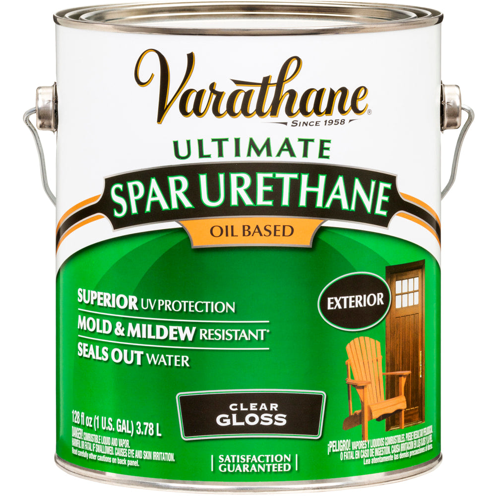 Varathane Ultimate Oil-Based Spar Urethane, 350 VOC, 1 Gallon, Clear Gloss, Pack Of 2 Cans