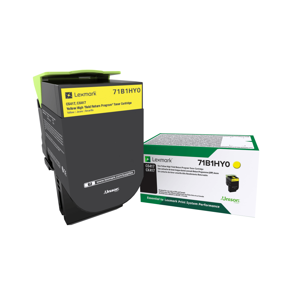 Lexmark Original Yellow High Yield Laser Toner Cartridge, 71B1HY0