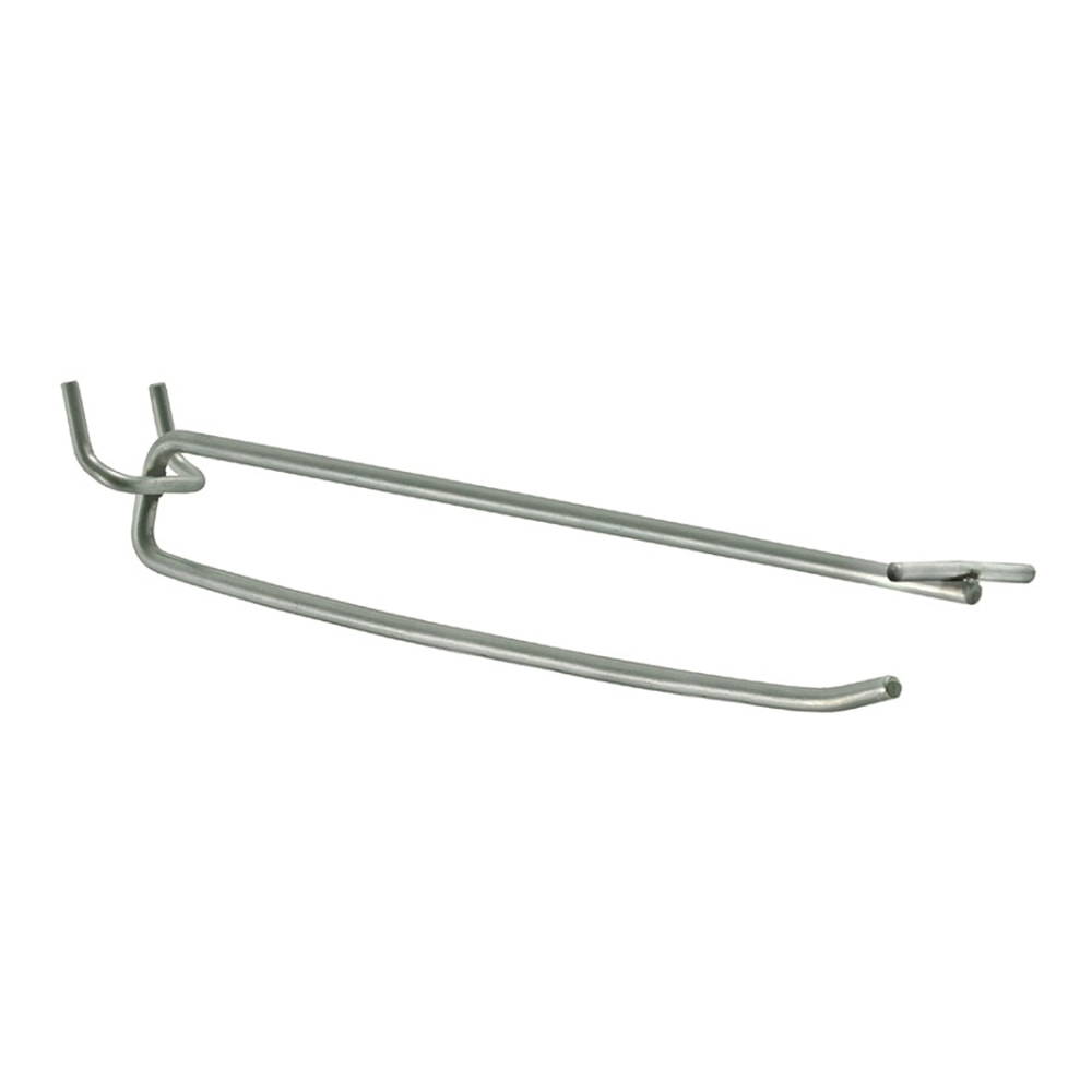 Azar Displays Galvanized Metal Flip Scan Hooks, 8in, Pack Of 50 Hooks
