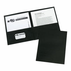47988 - Avery 2-Pocket Folders, Letter Size, Black, Pack of 25