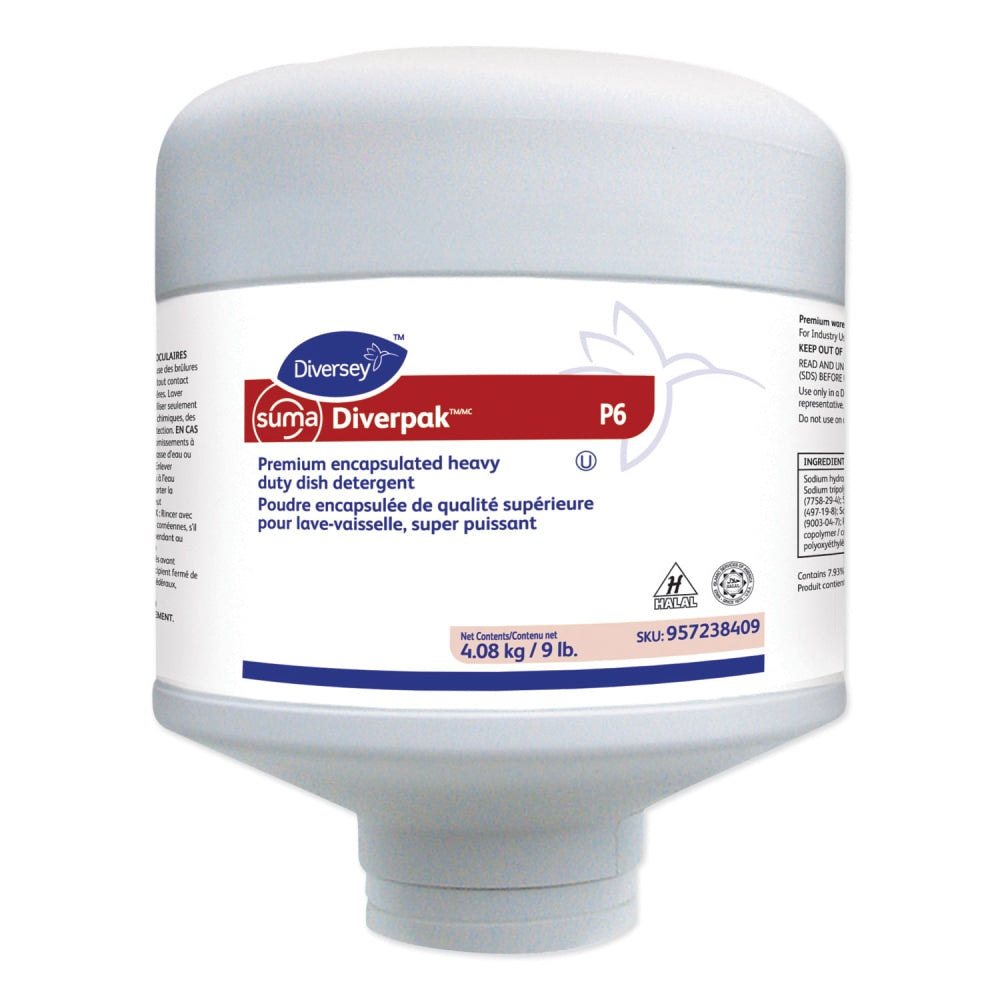 Diversey Suma Diverpak Premium Encapsulated Heavy-Duty Dish Detergent, 9 lb Capsule